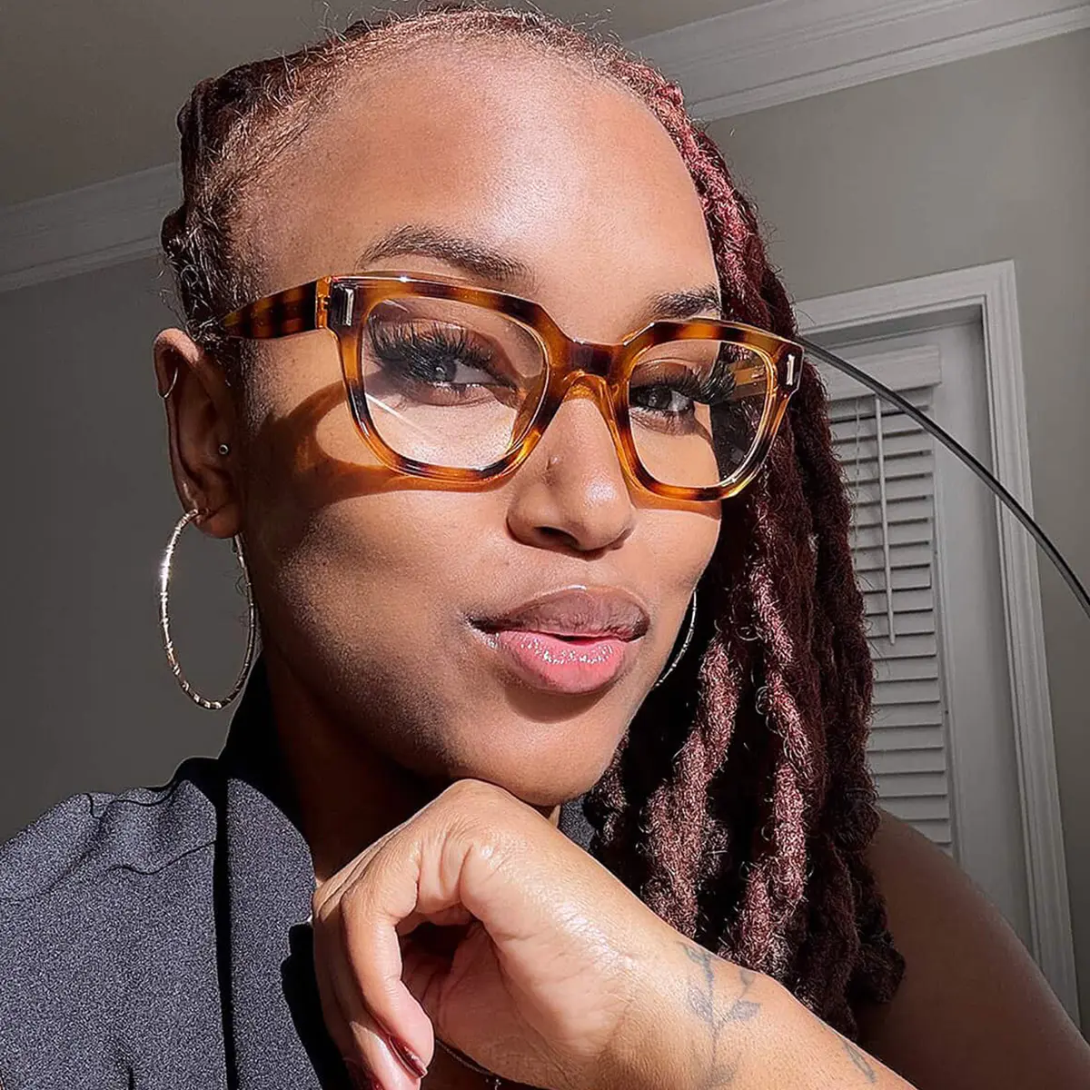 Square Tortoiseshell Eyeglasses