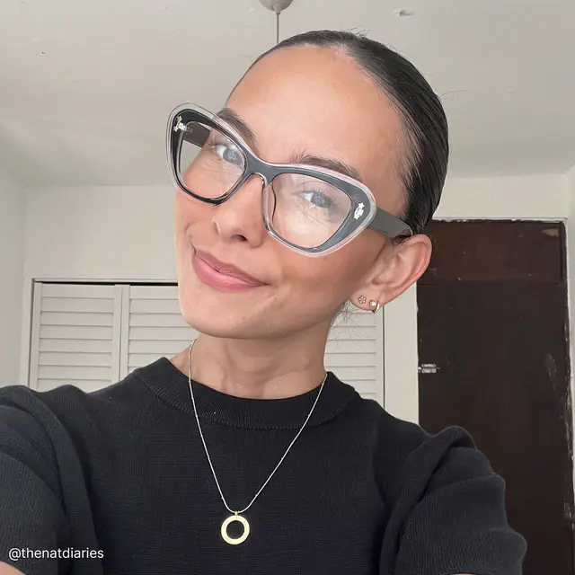 Cat-eye Black/Clear Eyeglasses