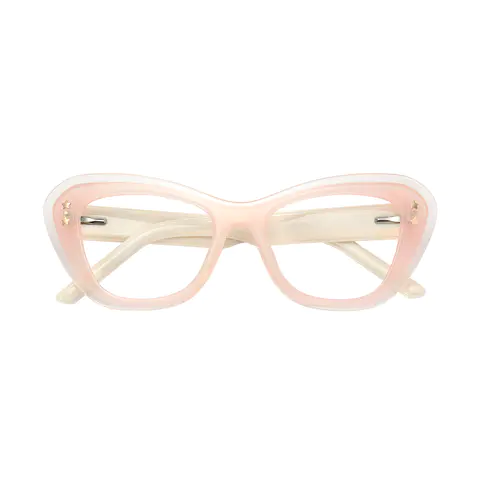 Cat-eye Pink/Clear Eyeglasses