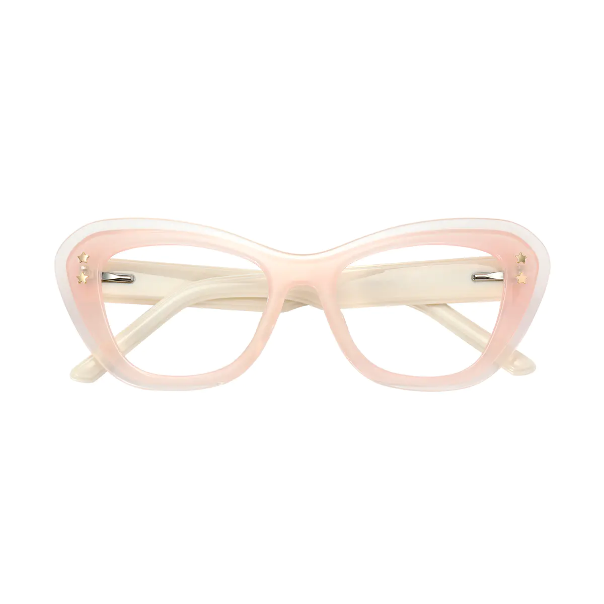 Cat-eye Pink/Clear Eyeglasses