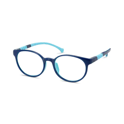 Oval Blue Eyeglasses
