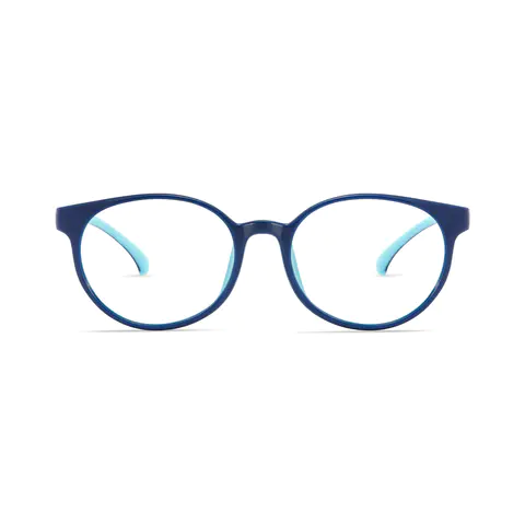 Oval Blue Eyeglasses
