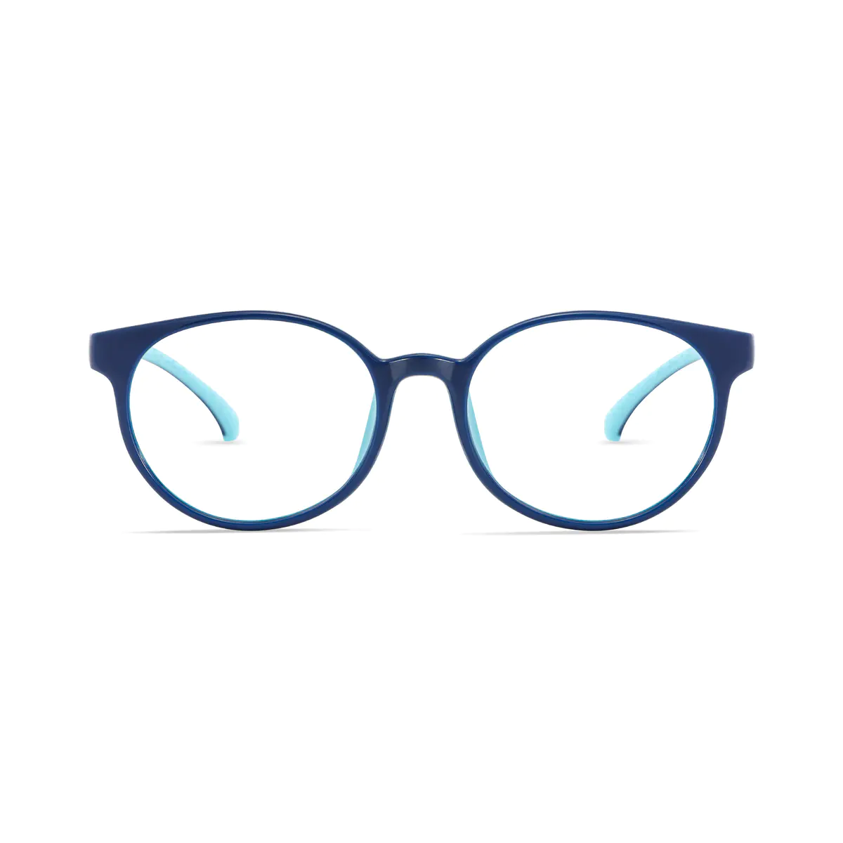 Oval Blue Eyeglasses
