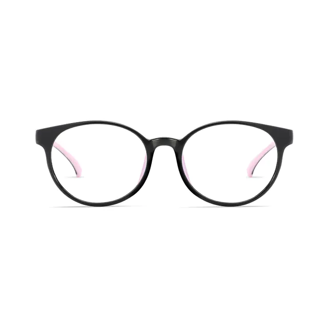 Kids' Oval Black Eyeglasses