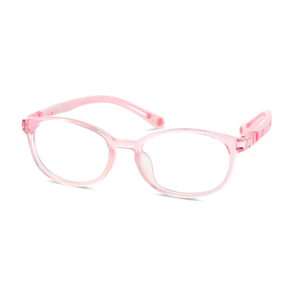 Oval Pink Eyeglasses