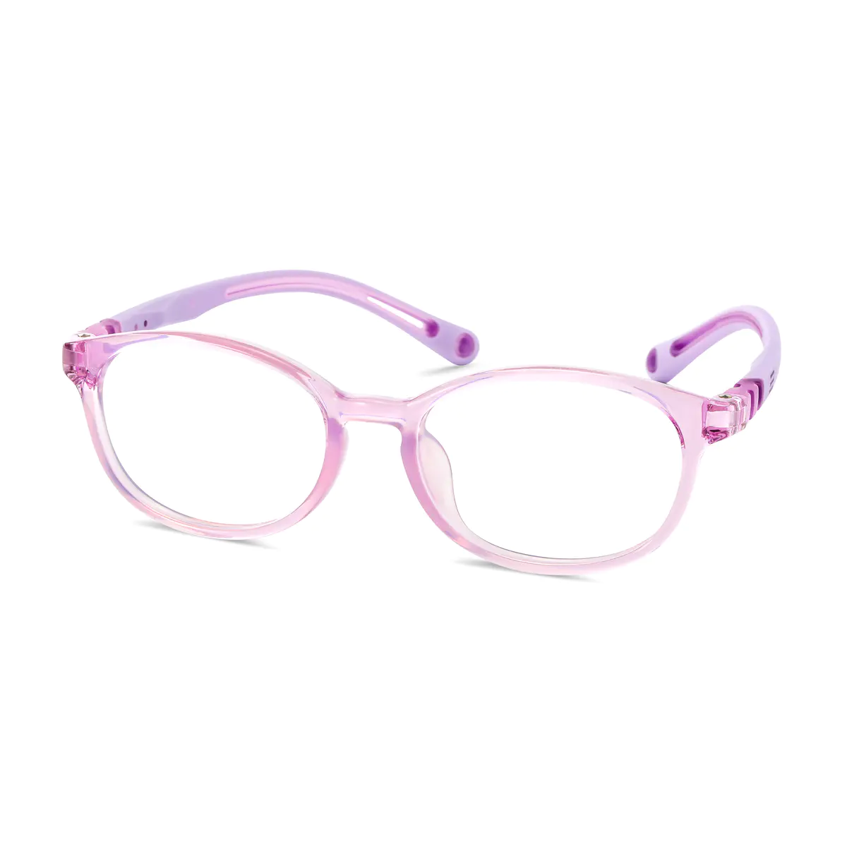 Oval Purple Eyeglasses