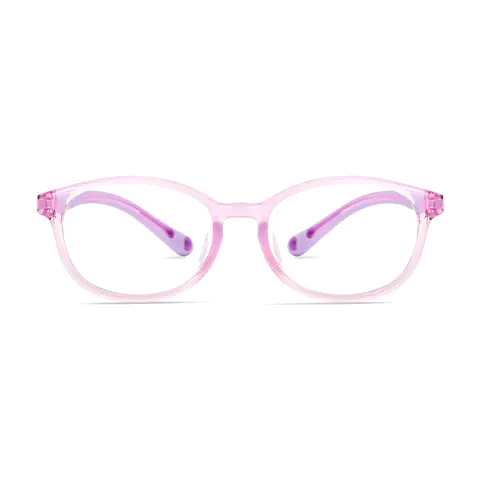Oval Purple Eyeglasses
