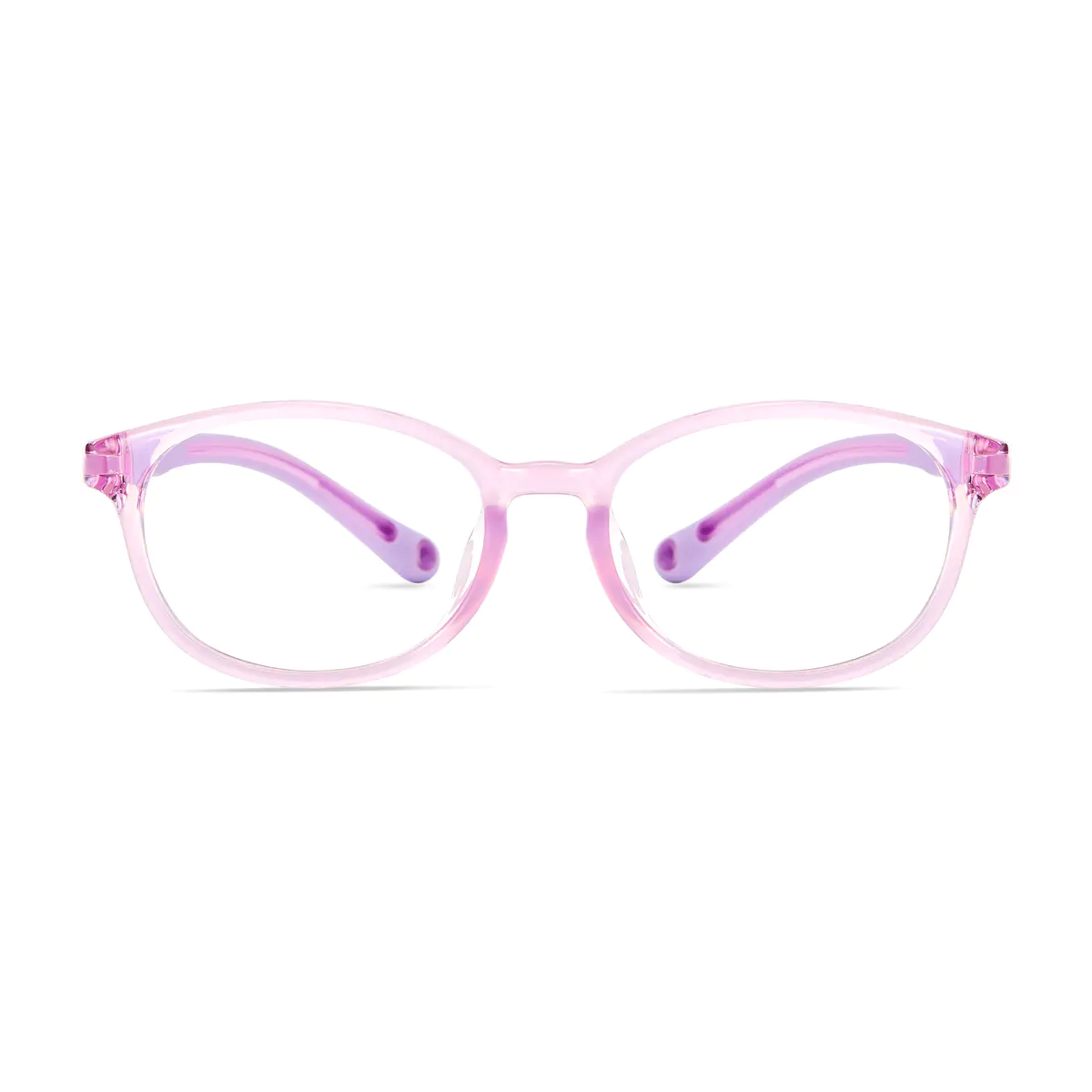 Oval Purple Eyeglasses