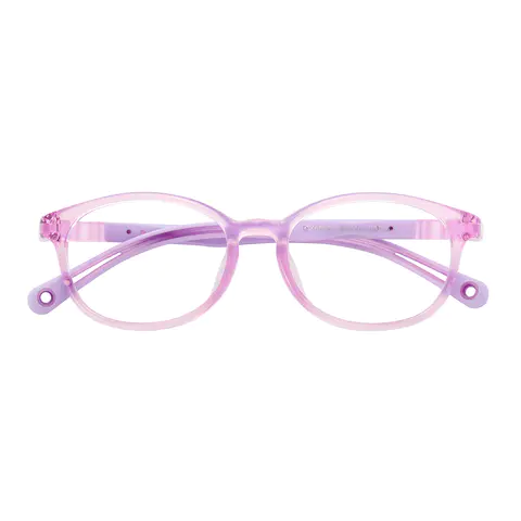 Oval Purple Eyeglasses