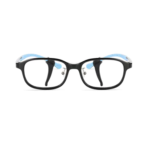 Rectangle Black/Blue Eyeglasses