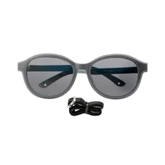 Kids' Oval Transparent Gray Clip-On Eyeglasses