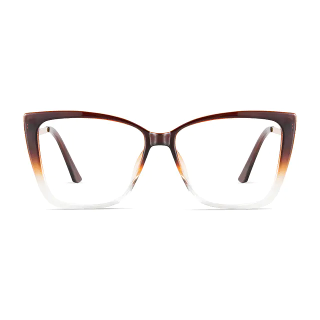 Cat-eye Light Brown Eyeglasses