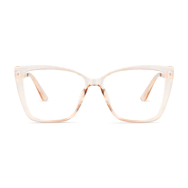 Cat-eye Transparent Amber Eyeglasses