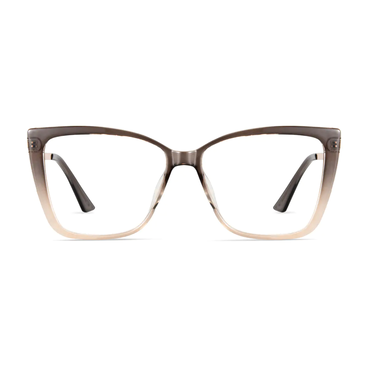 Cat-eye Gradient Brown Eyeglasses