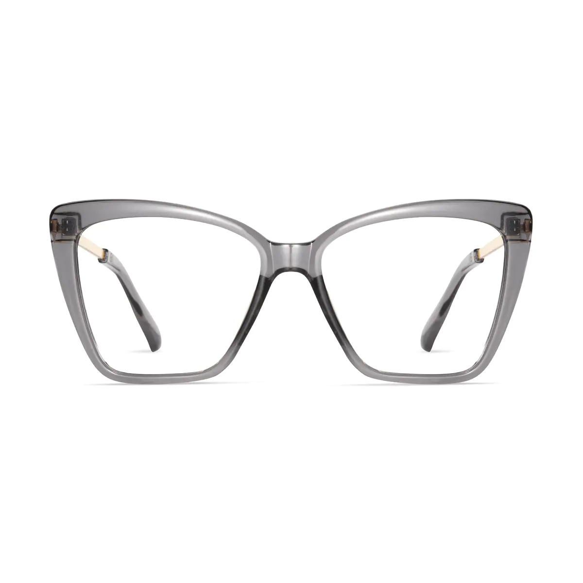 Cat-eye Transparent Gray Eyeglasses