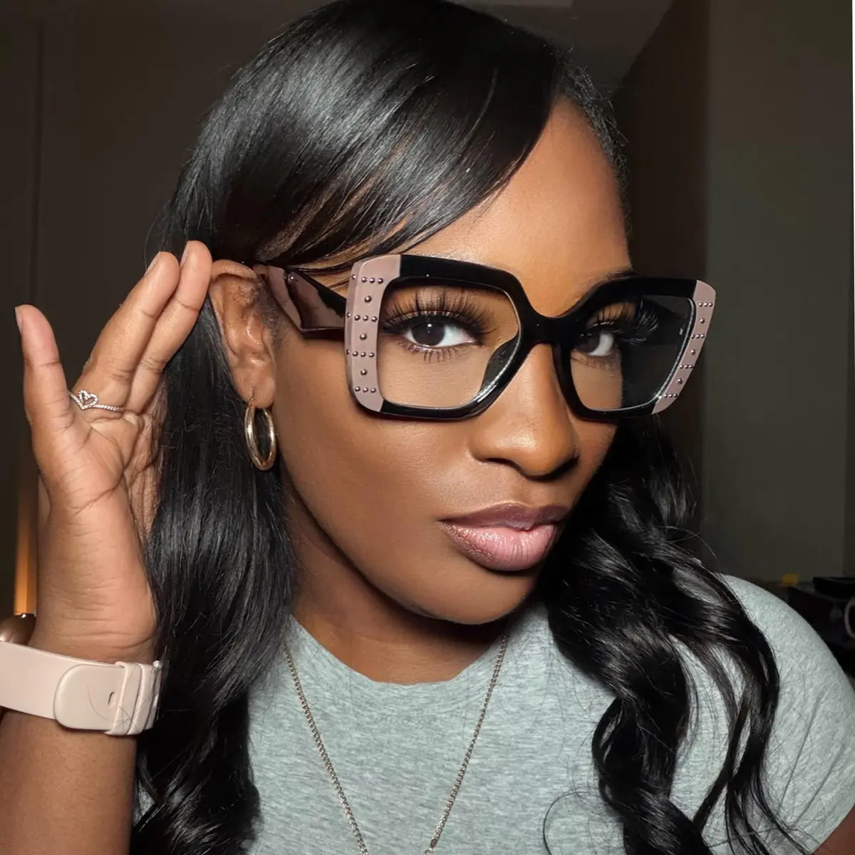 Rectangle Brown/Black Eyeglasses