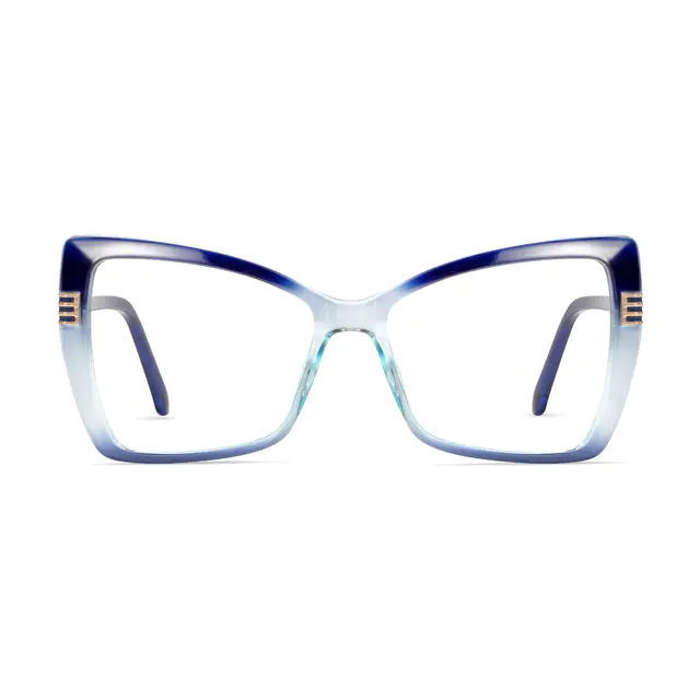 Cat-eye Gradient Blue Eyeglasses