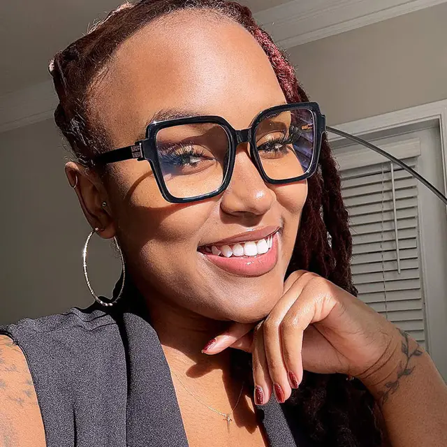 Square Black Eyeglasses