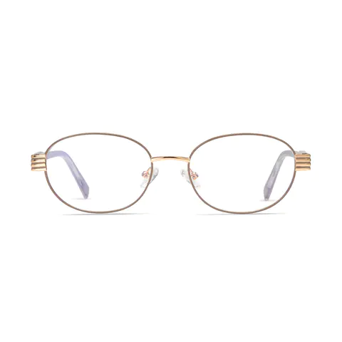 Oval Gold Eyeglasses