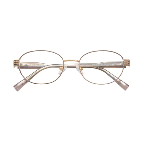 Oval Gold Eyeglasses