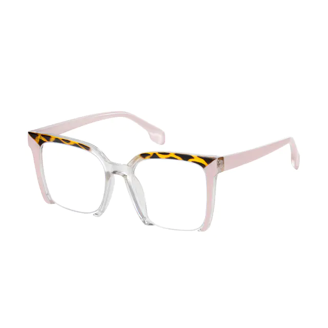 Square Tortoiseshell/Pink Eyeglasses