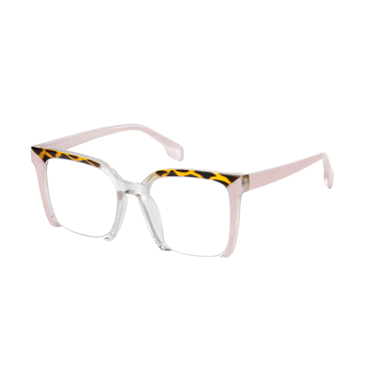 Square Tortoiseshell/Pink Eyeglasses