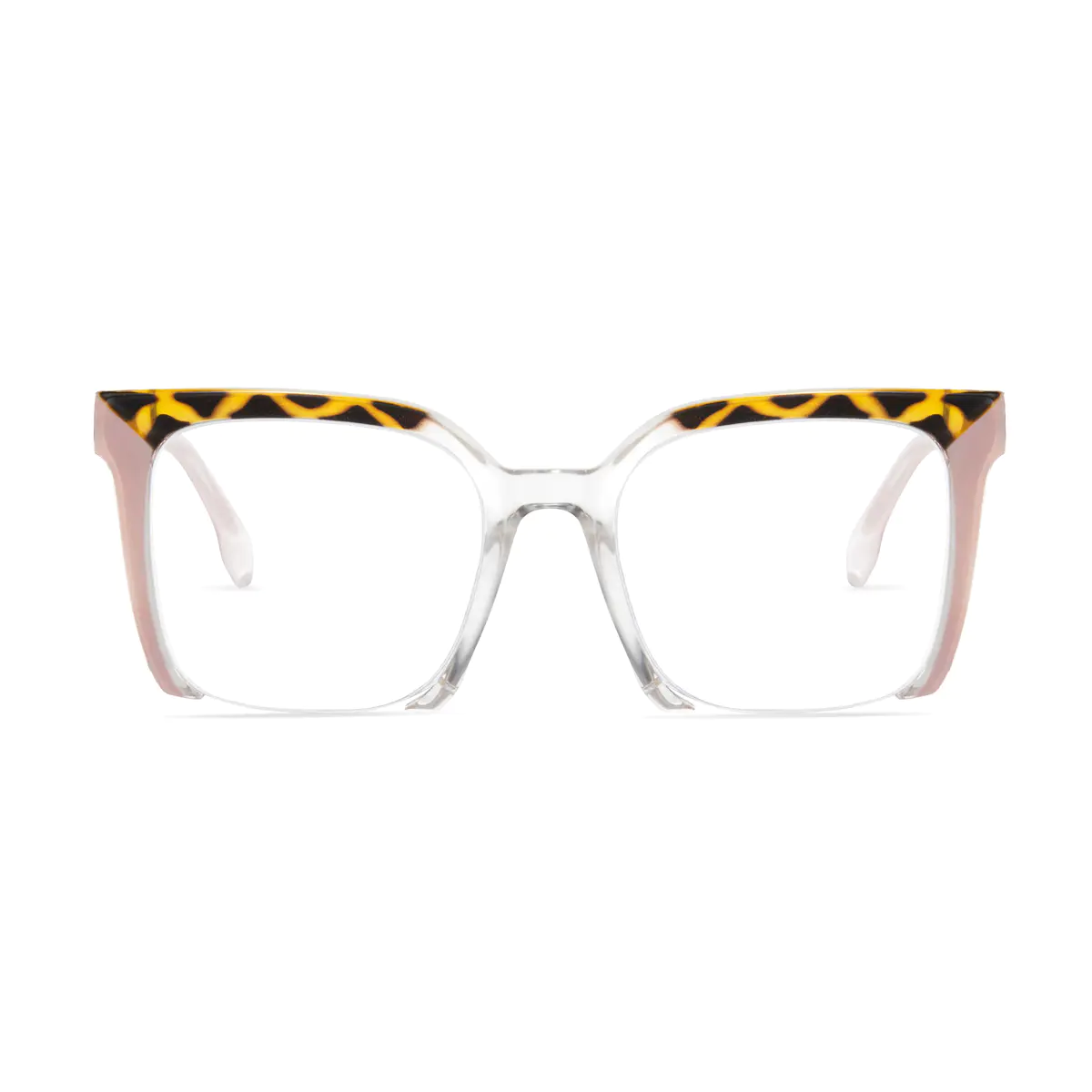 Square Tortoiseshell/Pink Eyeglasses