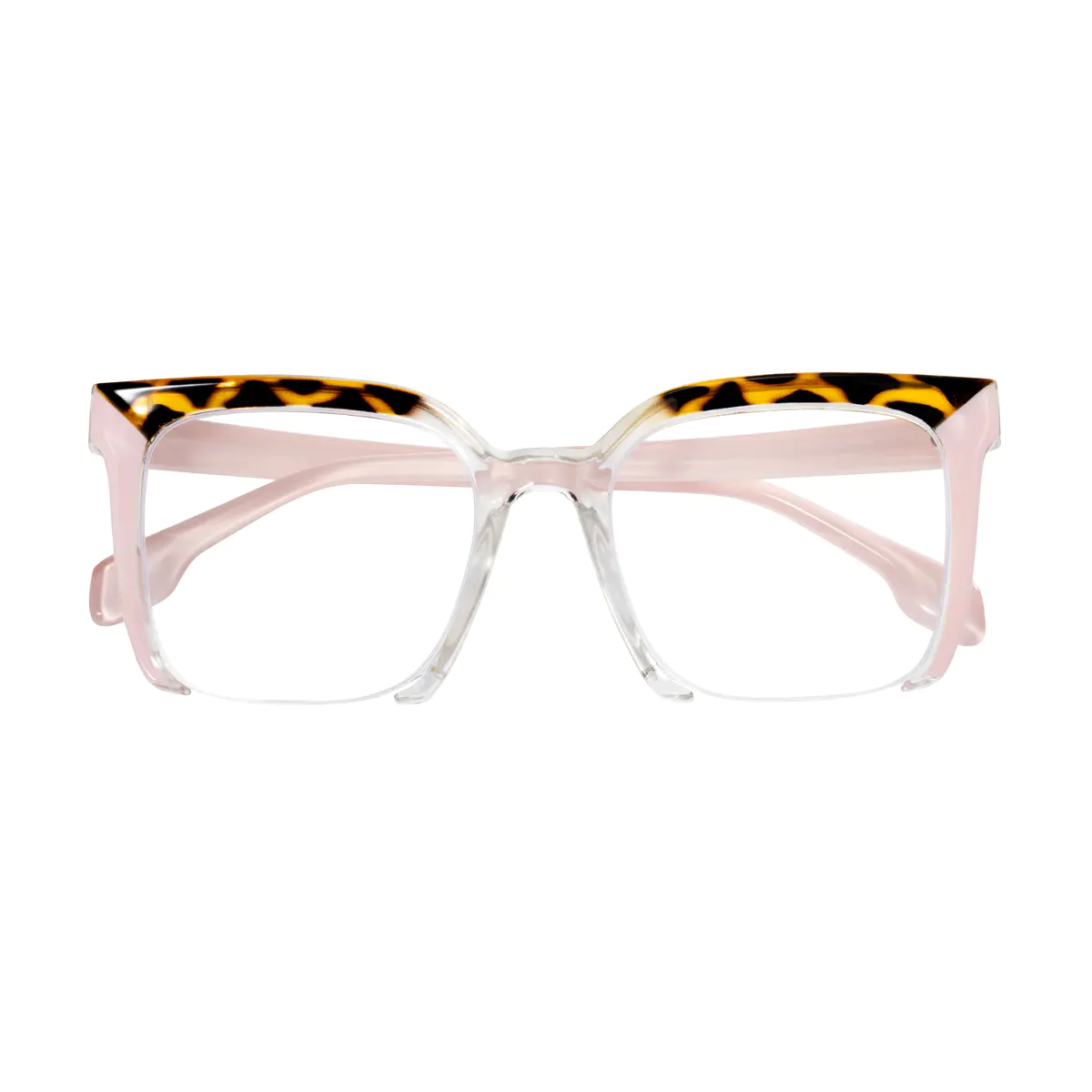 Square Tortoiseshell/Pink Eyeglasses
