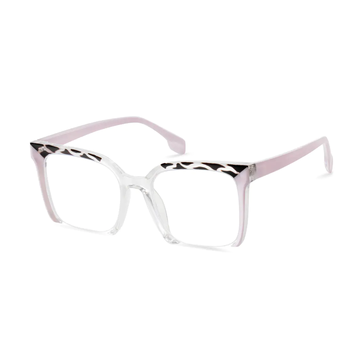 Square Tortoiseshell/Purple Eyeglasses