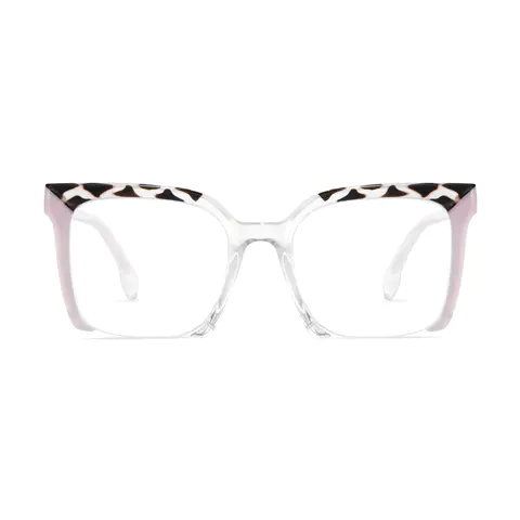 Square Tortoiseshell/Purple Eyeglasses