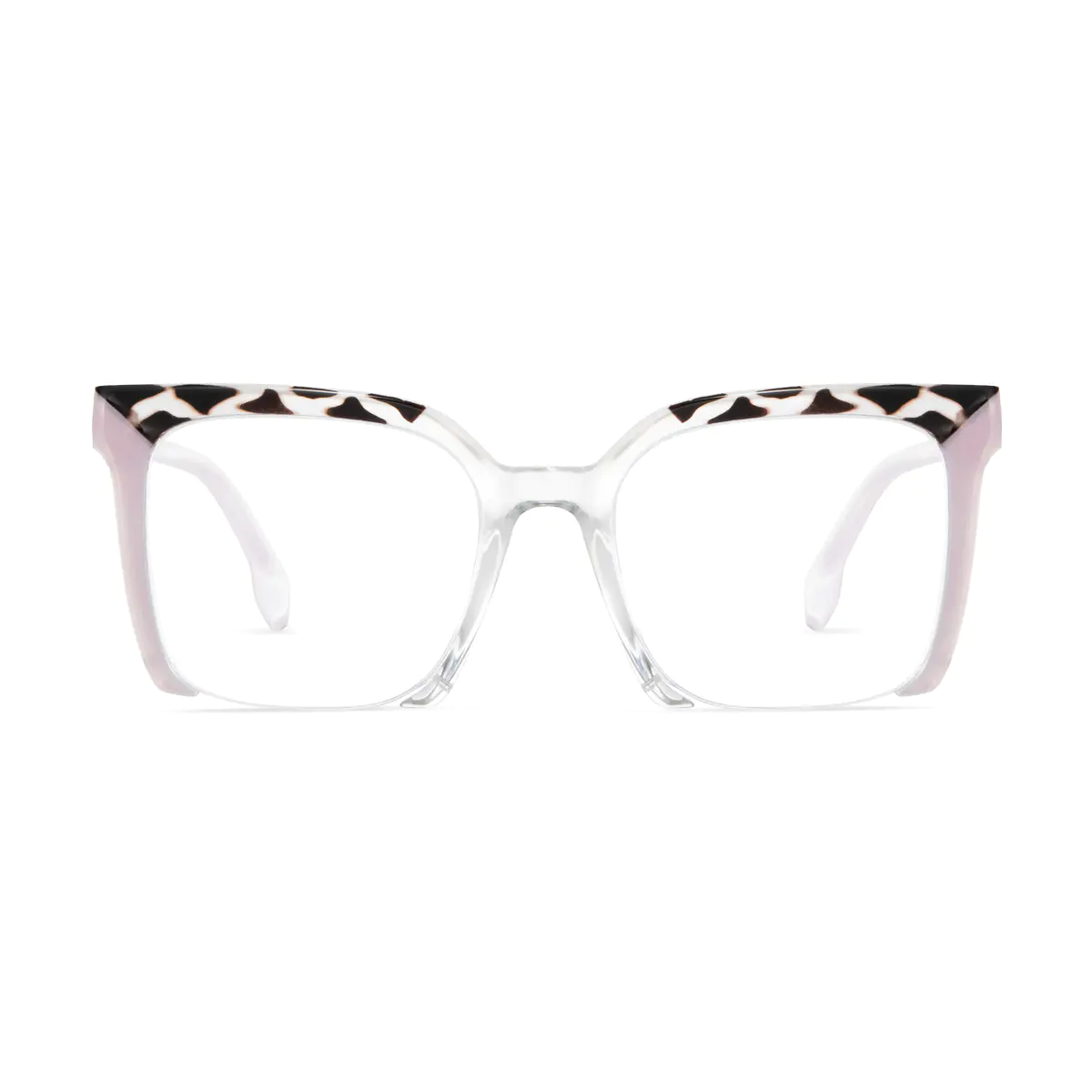 Square Tortoiseshell/Purple Eyeglasses