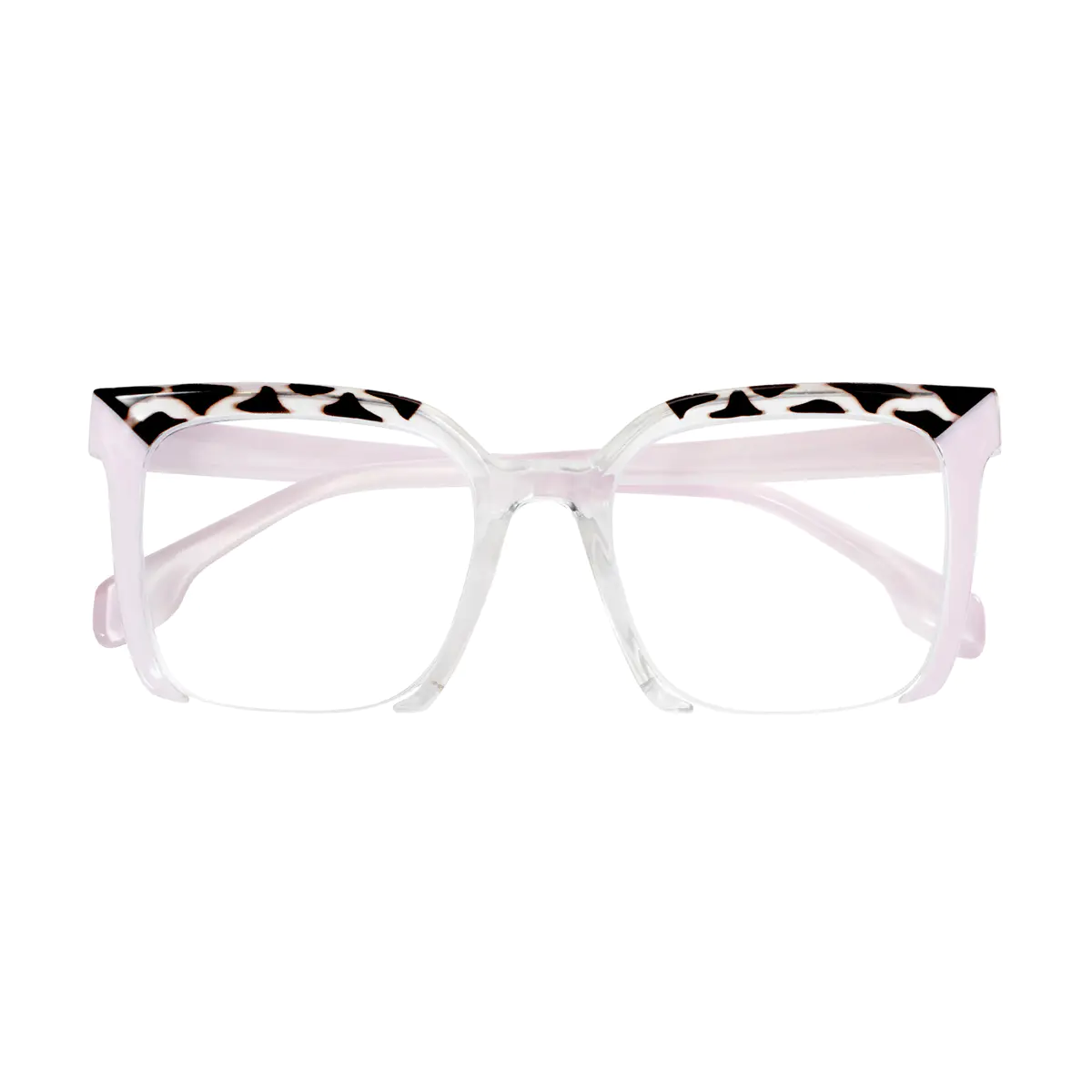 Square Tortoiseshell/Purple Eyeglasses