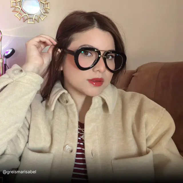 Aviator Black Eyeglasses