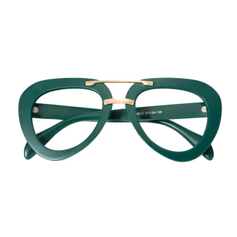 Aviator Green Eyeglasses