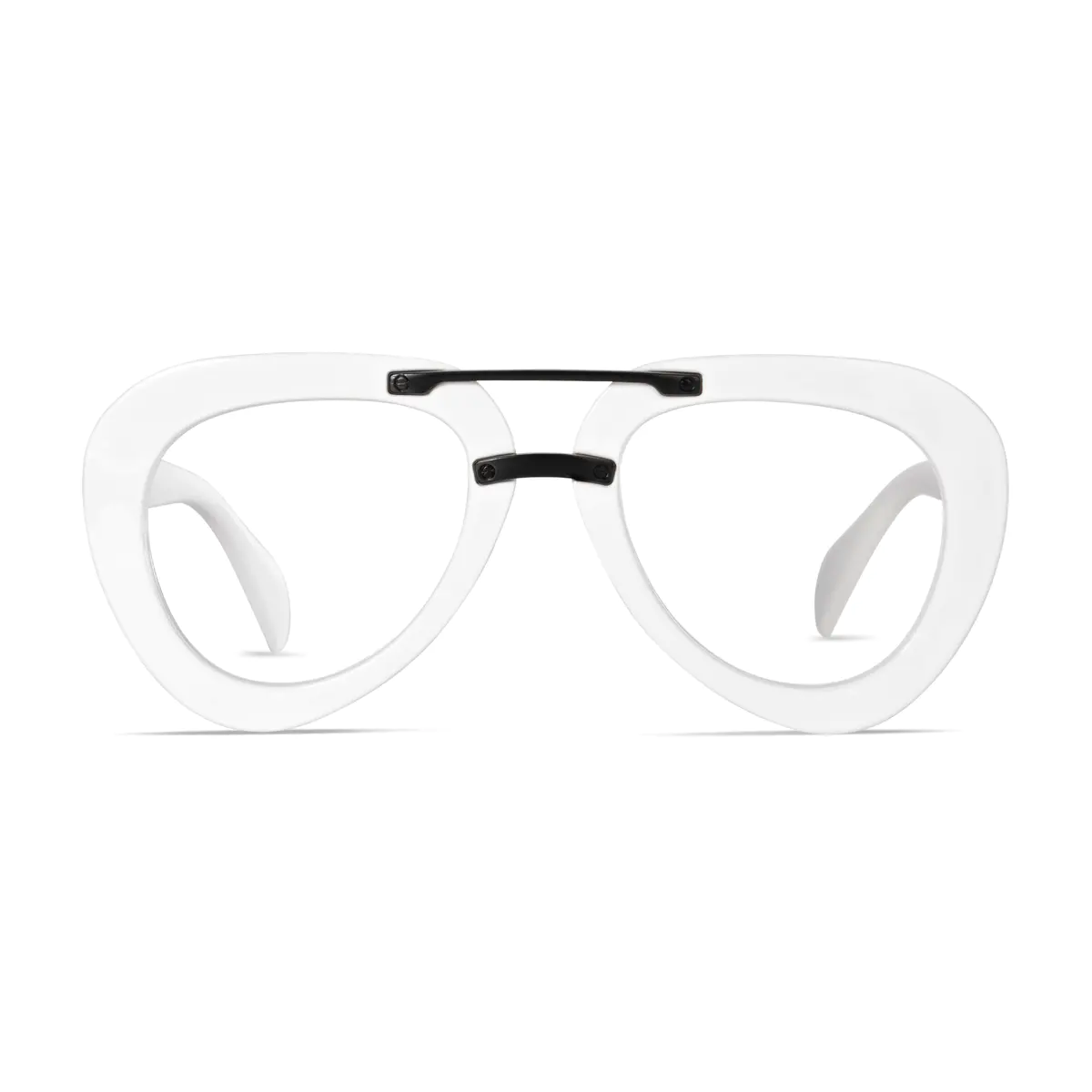 Aviator White Eyeglasses