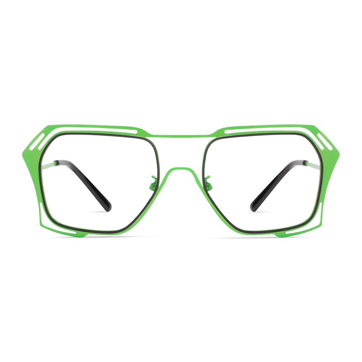 Geometric Green Eyeglasses