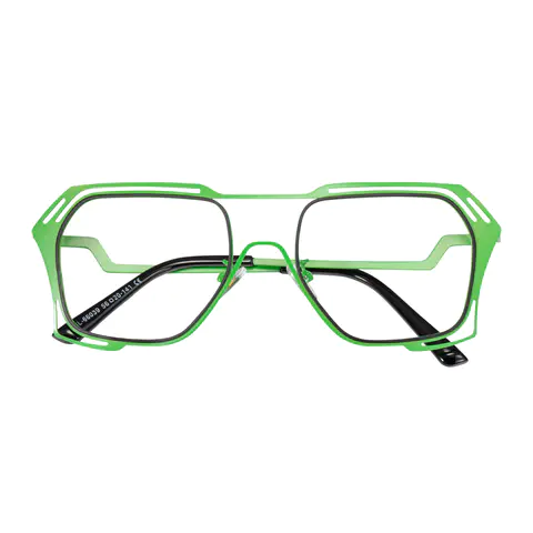 Geometric Green Eyeglasses