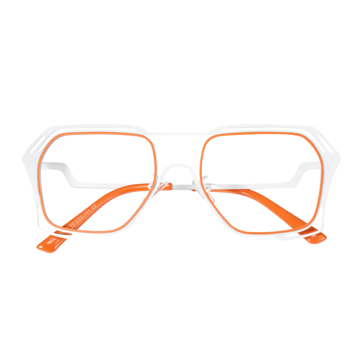 Geometric White Eyeglasses