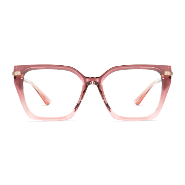 Square Gradient Pink Eyeglasses