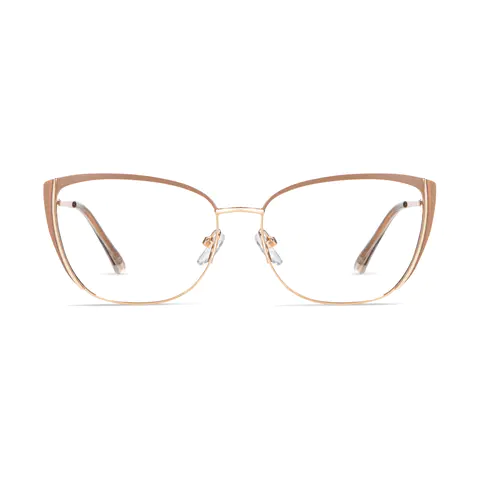 Cat-eye Brown/Gold Eyeglasses