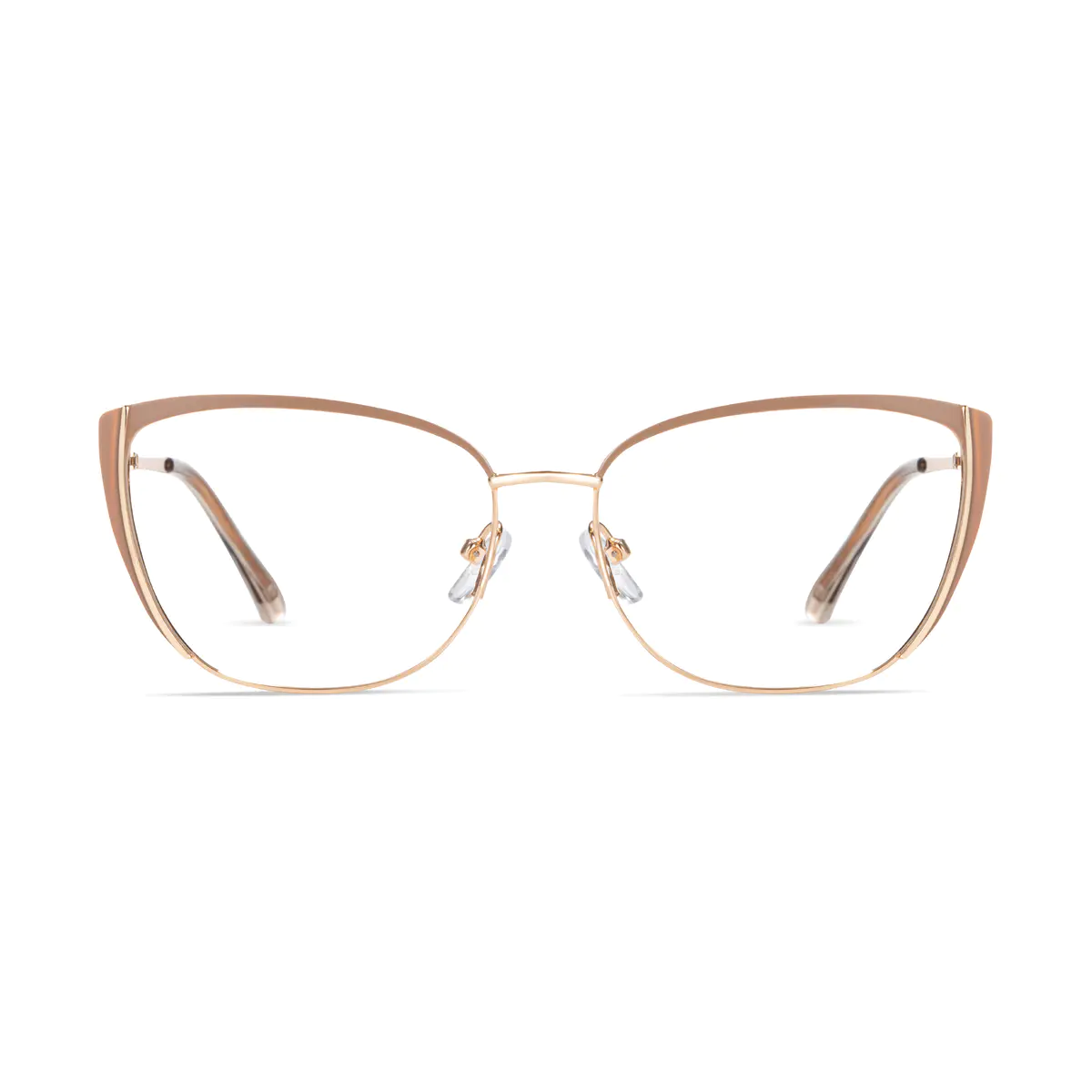 Cat-eye Brown/Gold Eyeglasses