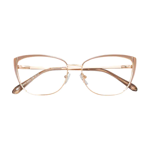 Cat-eye Brown/Gold Eyeglasses
