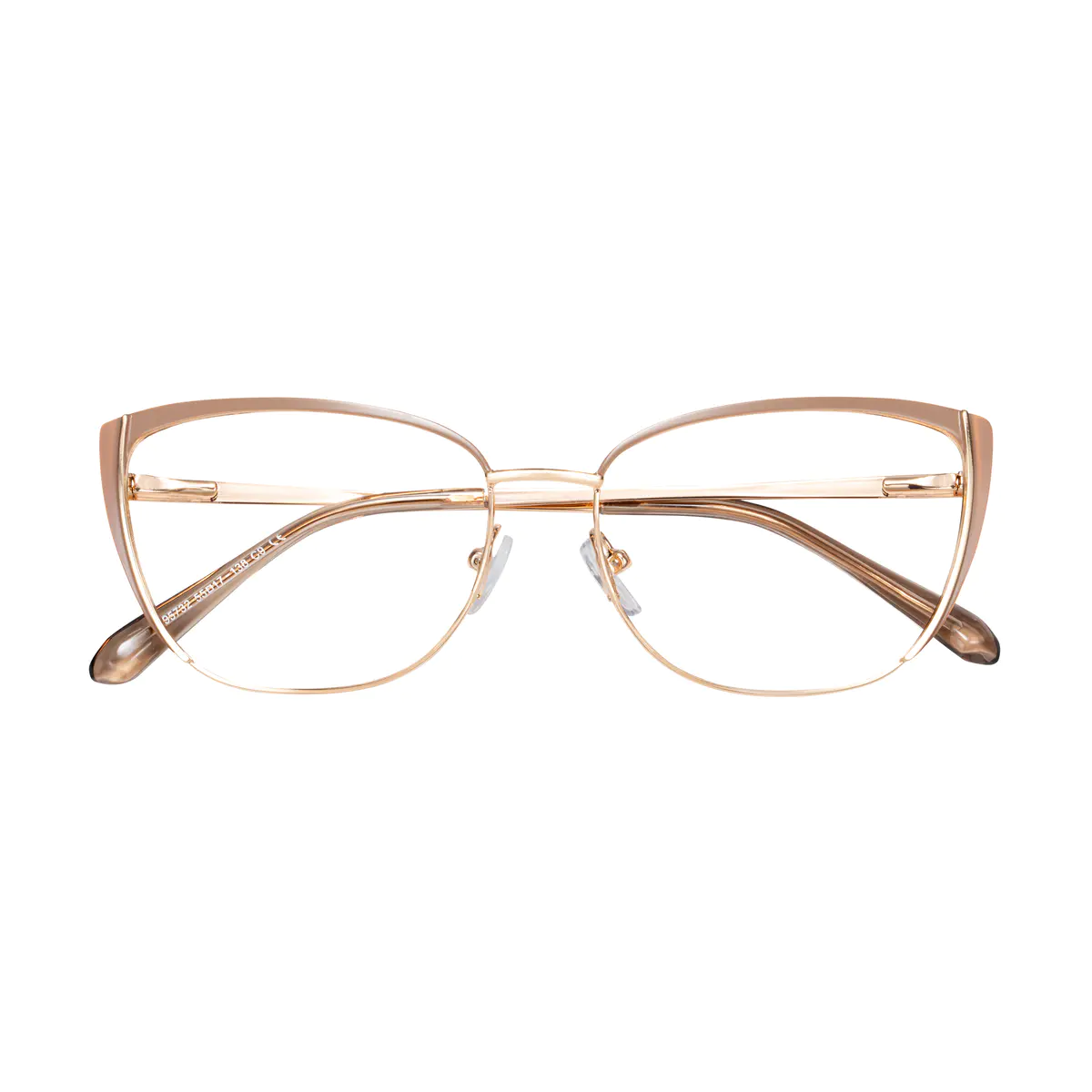 Cat-eye Brown/Gold Eyeglasses