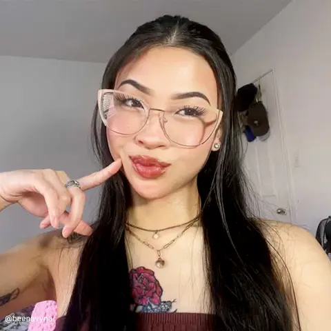 Cat-eye Brown/Gold Eyeglasses