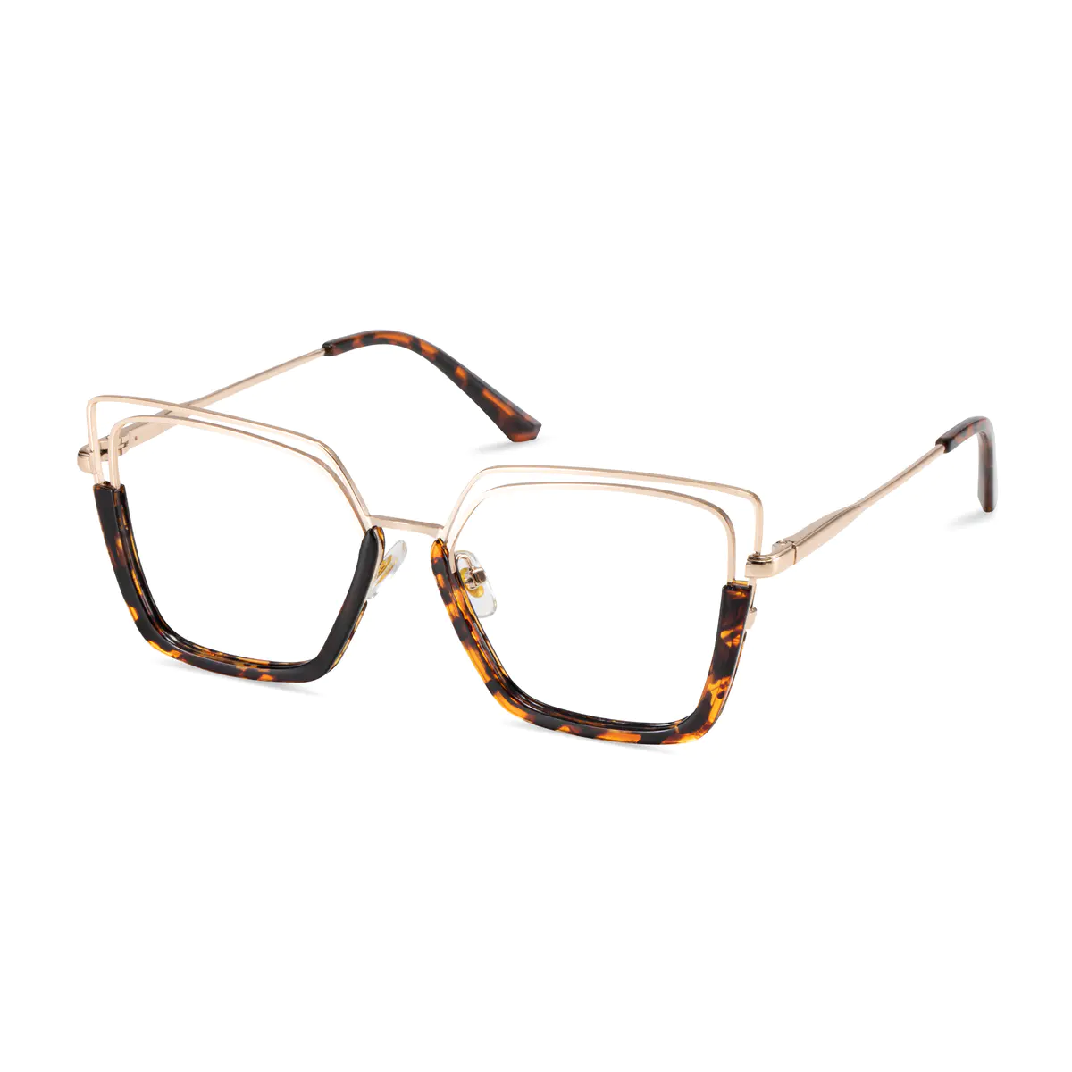 Geometric Ruby Tortoiseshell/Gold