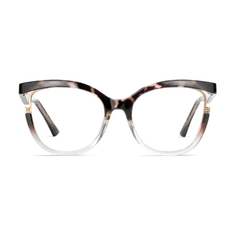 Oval Tortoiseshell/Black Eyeglasses