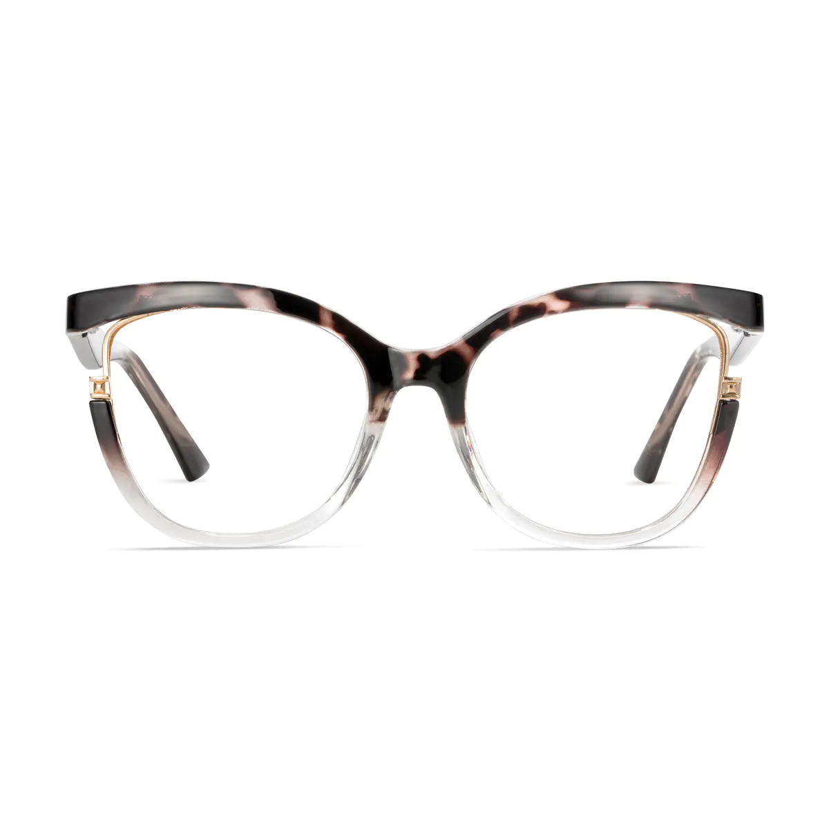 Oval Tortoiseshell/Black Eyeglasses