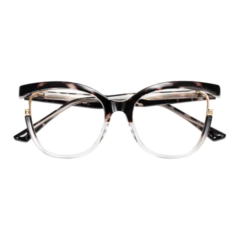 Oval Tortoiseshell/Black Eyeglasses