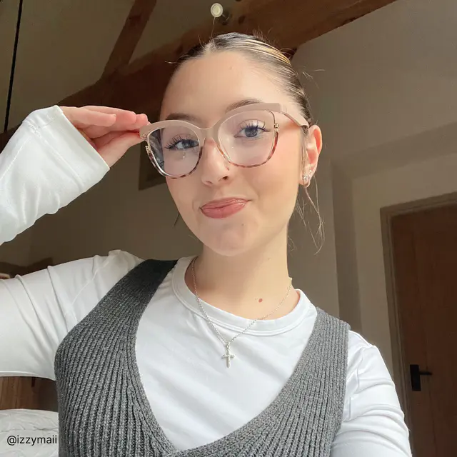 Oval Pink/Tortoiseshell Eyeglasses