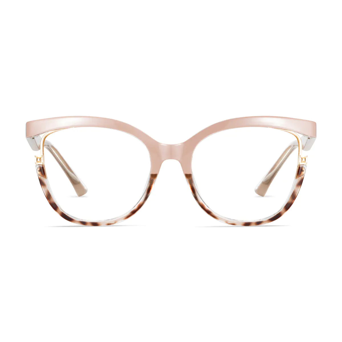 Oval Pink/Tortoiseshell Eyeglasses